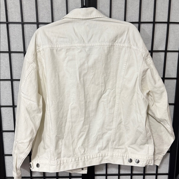 Frame  Heritage Oversized Denim Jacket White Size L - Picture 5 of 5